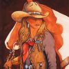 Cowgirl diamond painting