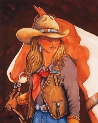 Cowgirl diamond painting