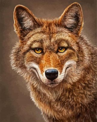 Coyote Face diamond painting