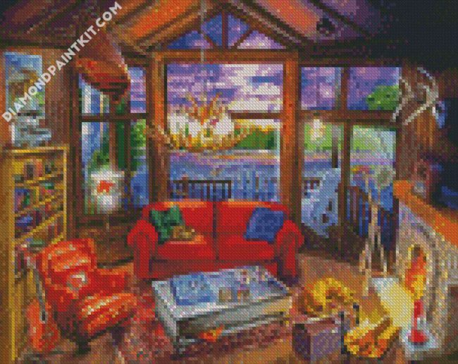 Cozy Cabin diamond painting