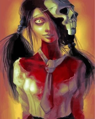 Creepy Bloody Girl diamond painting