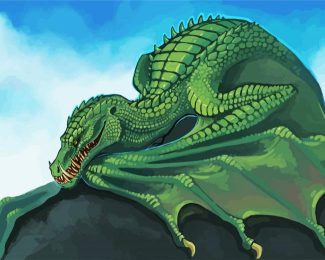 Crocodile Dragon diamond painting