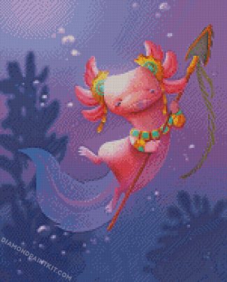 Cute Axolotl diamond paintings