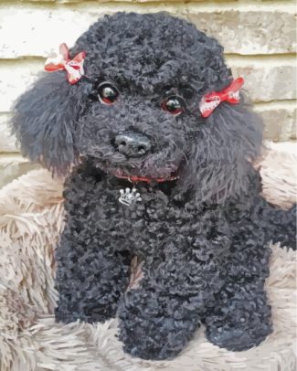 Cute Poodle Dog diamond painting