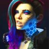 Cyberpunk girl video game diamond painting