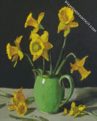 Daffodil In Pitcher diamond painting