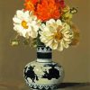 Dahlias Vase Still Life diamond painting