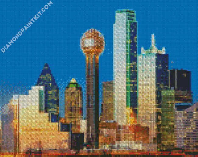 Dallas City Buildings diamond painting