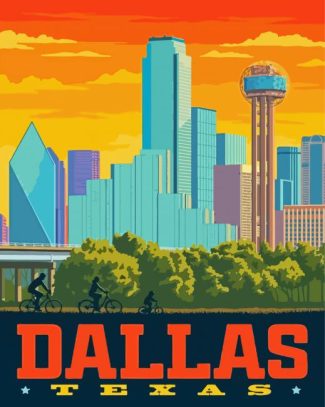 Dallas Texas Poster diamond painting