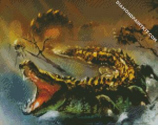 Deadly Crocodile Diamond painting