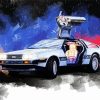 Delorean Car Art diamond painting