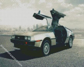 Delorean Car diamond painting