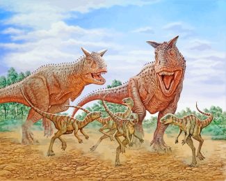 Dinosaur Family diamond painting