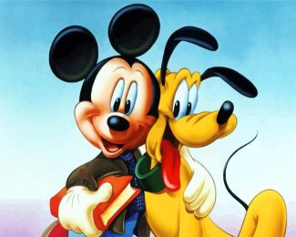 Disney Pluto And Mickey Mouse diamond painting