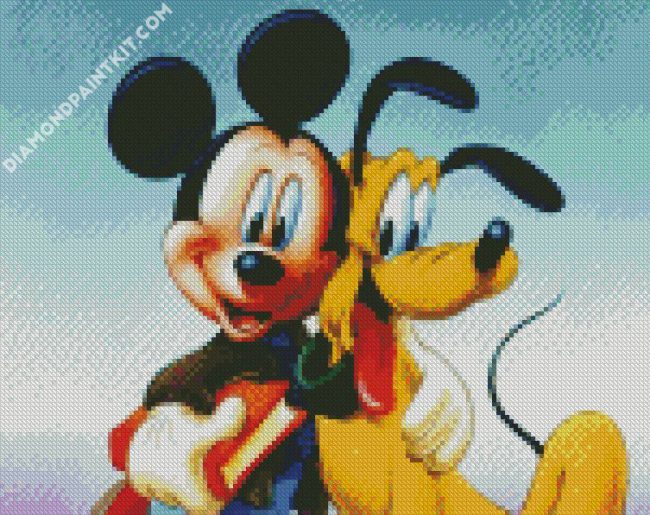 Disney Pluto And Mickey Mouse diamond painting