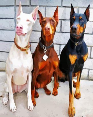 Dobermans Pack diamond painting