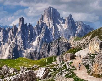 Dolomites Mountains diamond painting