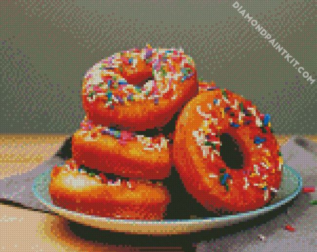 Donuts Dish diamond painting