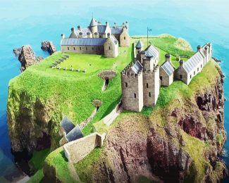 Dunnottar Castle scotland diamond painting