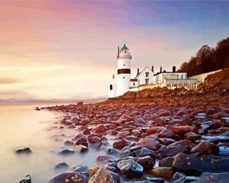 Dunoon light house diamond painting