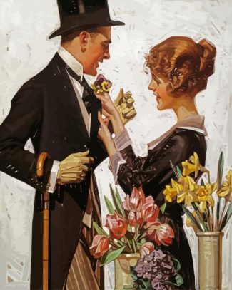 Edwardian couple diamond painting