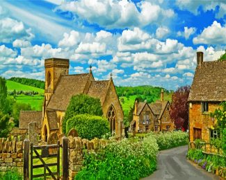 England Cotswolds diamond painting