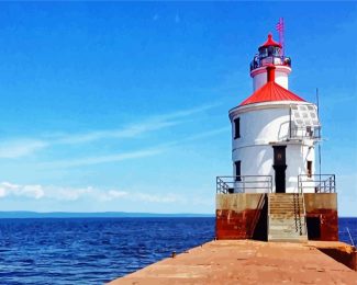 Entry Lighthouse Duluth diamond painting