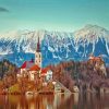 Europe Lake Bled Slovenia diamond painting