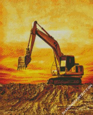 Excavator diamond paintings