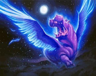 Fantasy Angel Hippo diamond painting