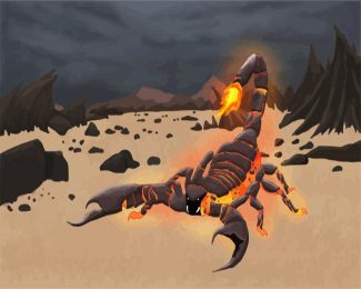 Fantasy Fire Scorpion diamond painting