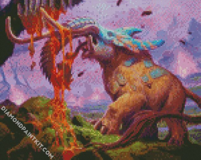 Fantasy mammoth diamond paintings