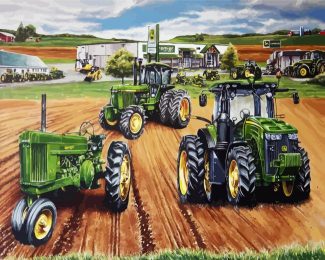 Farm Tractors diamond painting