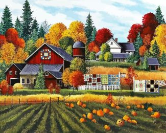 Farmland Fall diamond painting