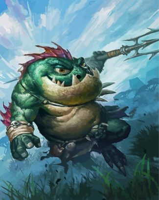 Fat Warrior Crocodile diamond painting