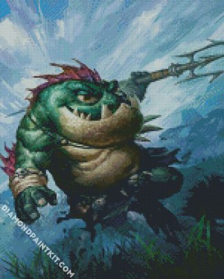 Fat Warrior Crocodile diamond painting