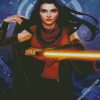 Female Jedi diamond painting