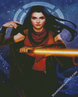 Female Jedi diamond painting