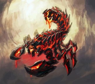 Fire Scorpion Diamond Painting