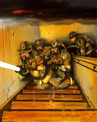 Firefighters Art diamond painting