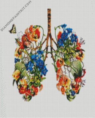 Floral Lungs diamond painting