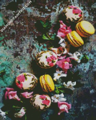 Floral Macarons diamond painting