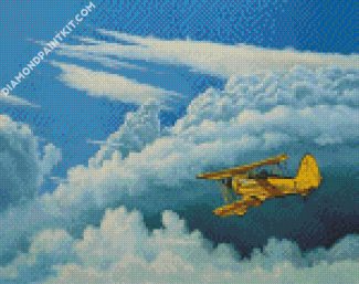 Flying Biplane diamond paintings