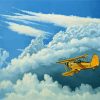 Flying Biplane diamond painting