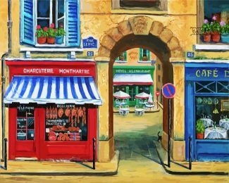 French Butcher Shop diamond painting