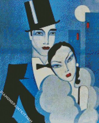 French Couple diamond painting