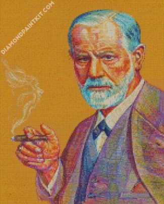 Freud Smoking diamond painting