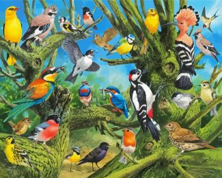 Garden Birds diamond painting