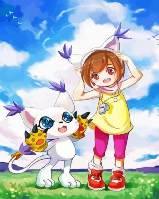 Gatomon digimon anime diamond painting