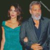 George Clooney And His Wife diamond painting